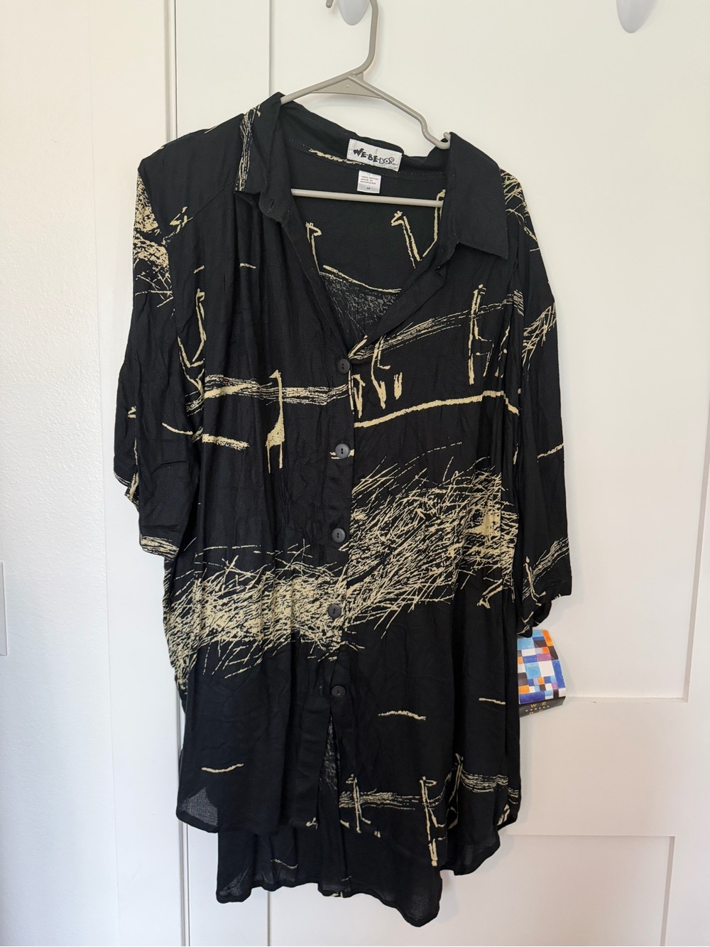 We be bop kimono style button down